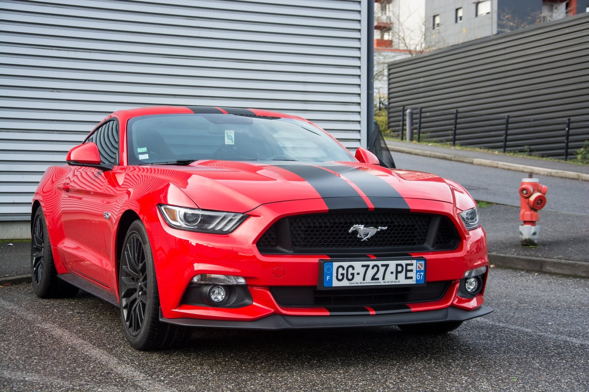 Red Ford Mustang